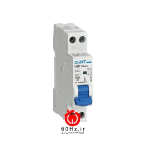 کلید مینیاتوری 25 آمپر تک پل + نول چینت 4.5 کیلوآمپر مدل NBH8/1P + N C25A CHNT