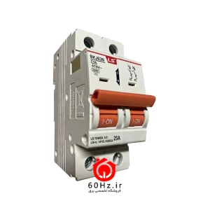 فیوز مینیاتوری تک پل + نول 25 آمپر ال اس منحنی C مدل BKJ-LA 1P+N C25A ال اس LS