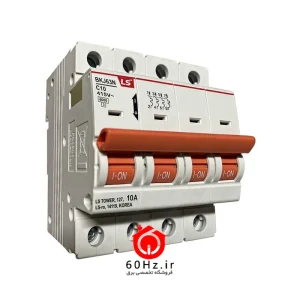 فیوز مینیاتوری چهار پل 10 آمپر ال اس منحنی C مدل BKJ-LA 4P C10A ال اس LS