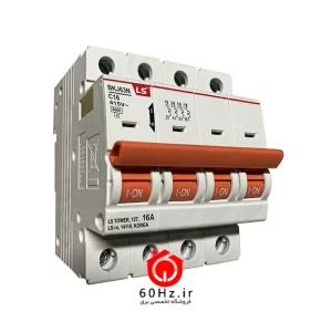 فیوز مینیاتوری چهار پل 16 آمپر ال اس منحنی C مدل BKJ-LA 4P C16A ال اس LS