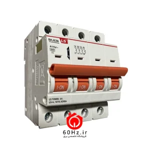 فیوز مینیاتوری چهار پل 6 آمپر ال اس منحنی C مدل BKJ-LA 4P C6A ال اس LS