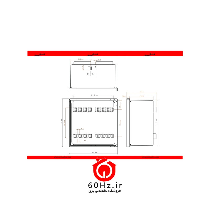 مولتی متر تابلویی شیوا امواج مدل MME-6000A 2 مولتی متر تابلویی شیوا امواج مدل MME-6000A - تصویر 2