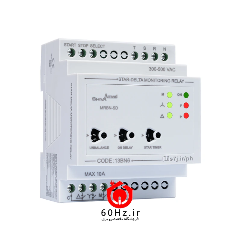 کنترل فاز ستاره مثلث شیوا امواج مدل MRBN-SD 1 کنترل فاز ستاره مثلث شیوا امواج مدل MRBN-SD