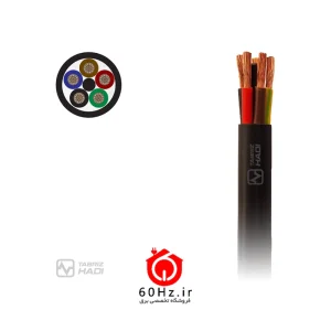 کابل افشان 5×1.5 تبریز هادی (NYMHY) مدل NYMHY 5x1.50